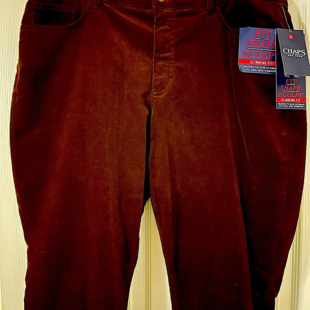 Chaps Corduroy Slimming Fit Women’s Jeans Size 16 Brown